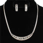 Fashion Metal Rhinestone Necklace Set0.