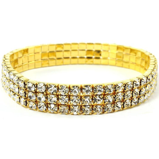 3 Lines Rhinestone Bracelet