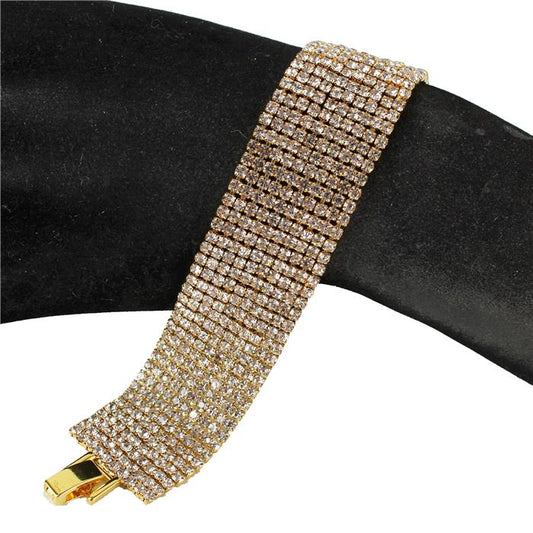 10 Lines Rhinestones Bracelet