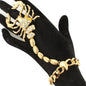 Metal Scorpion Hand Chain Bracelet With Ring