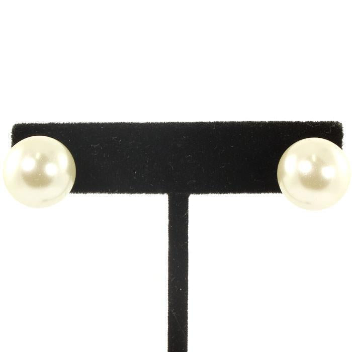 Pearl 14 MM Ball Stud Earring