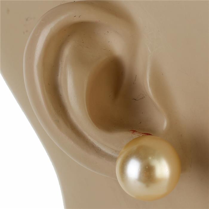 Pearl 14 MM Ball Stud Earring