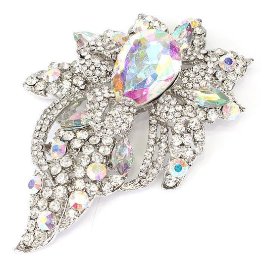 Crystal Flower Brooch