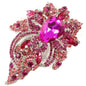 Crystal Flower Brooch