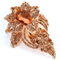 Crystal Flower Brooch