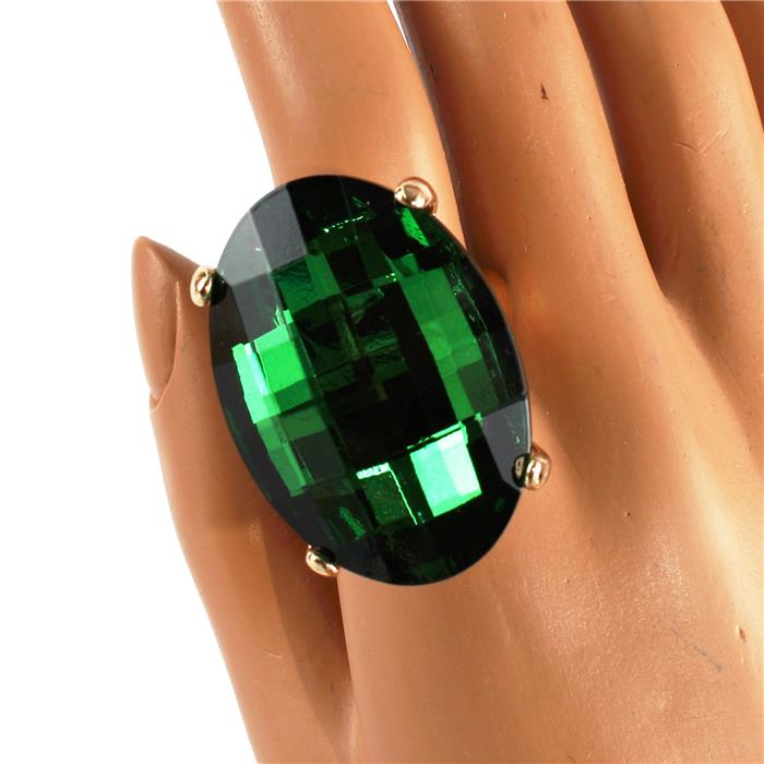 Crystal Chunky Over Shape Stretch Ring