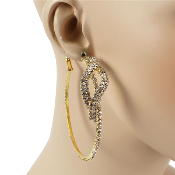 Rhinestone Hoop Earring