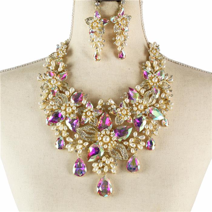 Crystal Evening Necklace Set