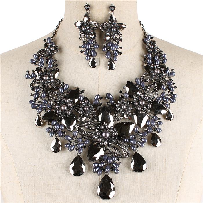 Crystal Evening Necklace Set