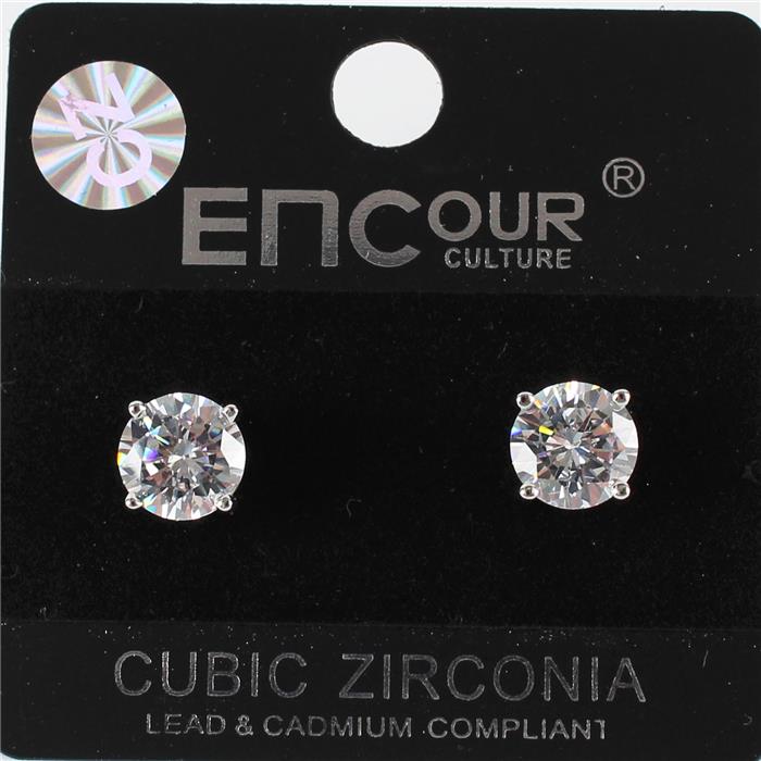 8MM Cubic Zirconia Earring