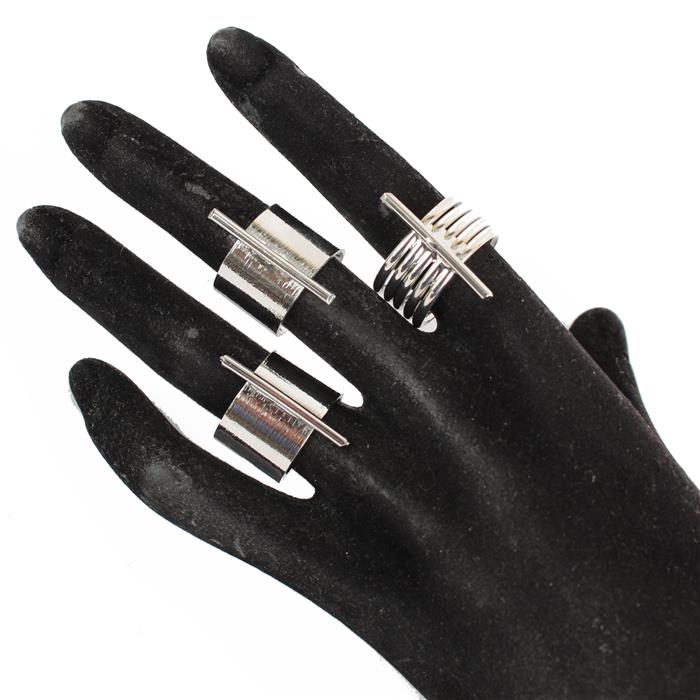 3 PCS Metal  Midi Ring Set