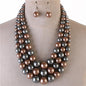 3 Layered Pearl Necklace Set