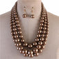 3 Layered Pearl Necklace Set