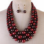 3 Layered Pearl Necklace Set