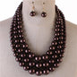 3 Layered Pearl Necklace Set