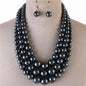 3 Layered Pearl Necklace Set