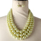 3 Layered Pearl Necklace Set