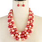 3 Layered Pearl Necklace Set