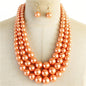 3 Layered Pearl Necklace Set