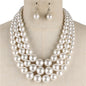 3 Layered Pearl Necklace Set