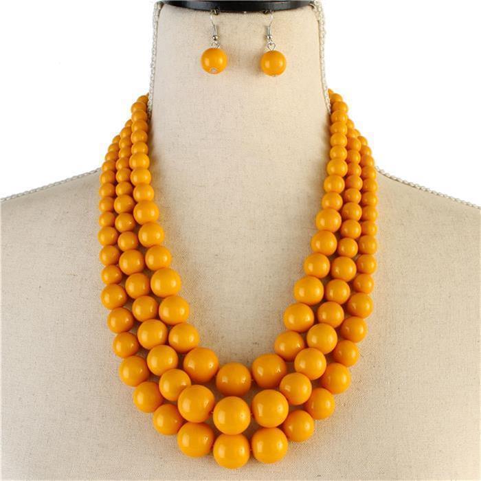 3 Layered Pearl Necklace Set