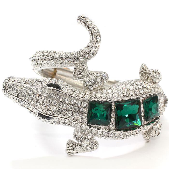 Crystal Alligator Bangle