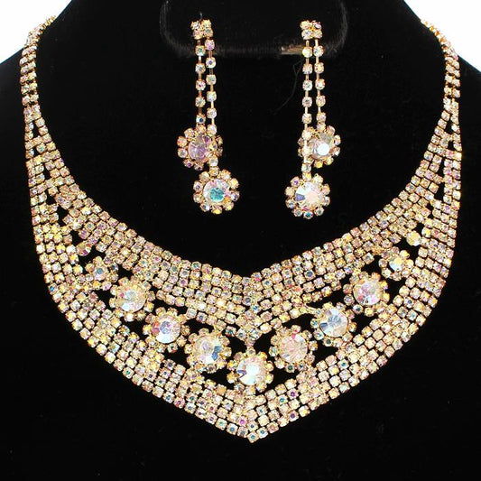 Rhinestone Necklace Set