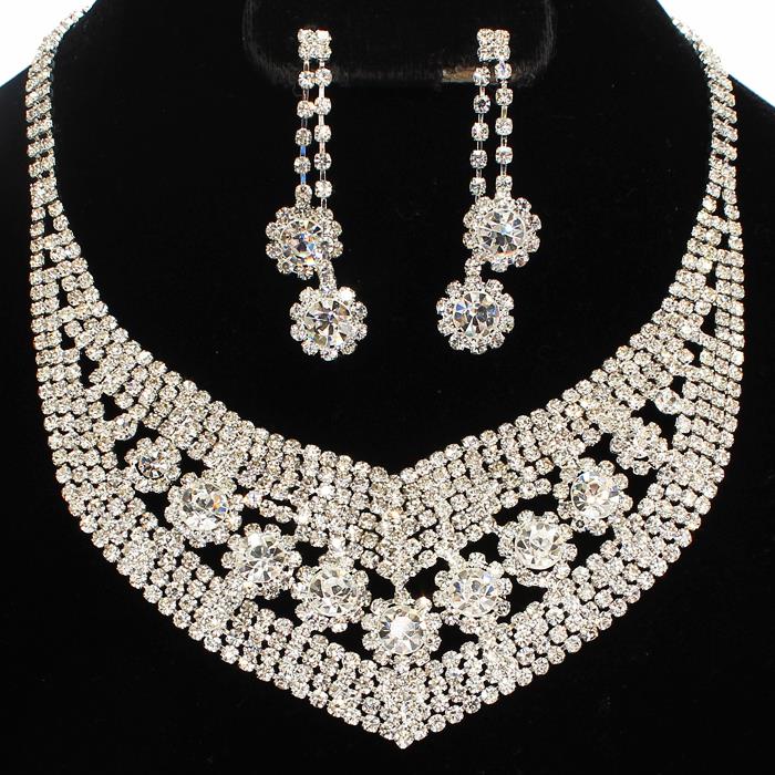 Rhinestone Necklace Set