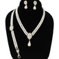 Pearl Teardrop 3 Pcs Necklace Set