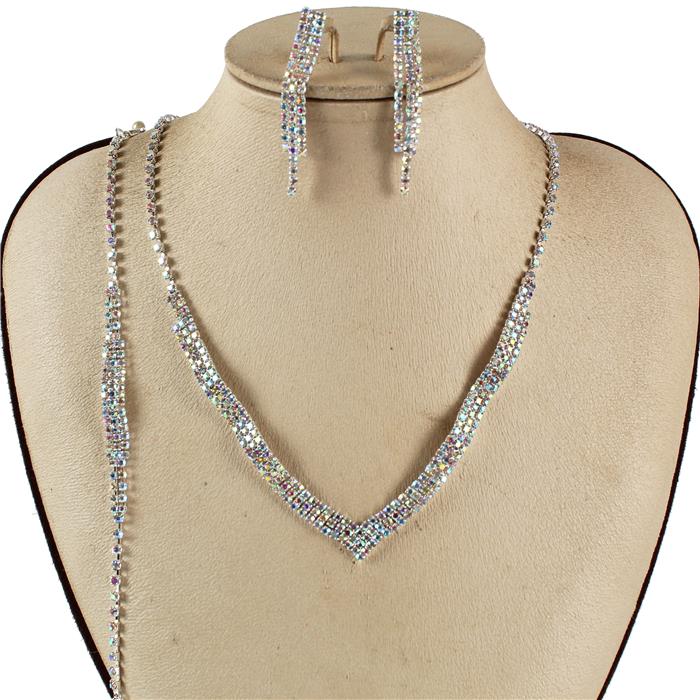 Rhinestone Necklace set 3 Pcs