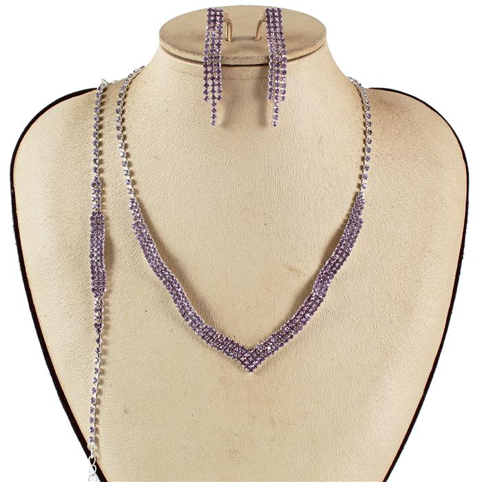 Rhinestone Necklace set 3 Pcs