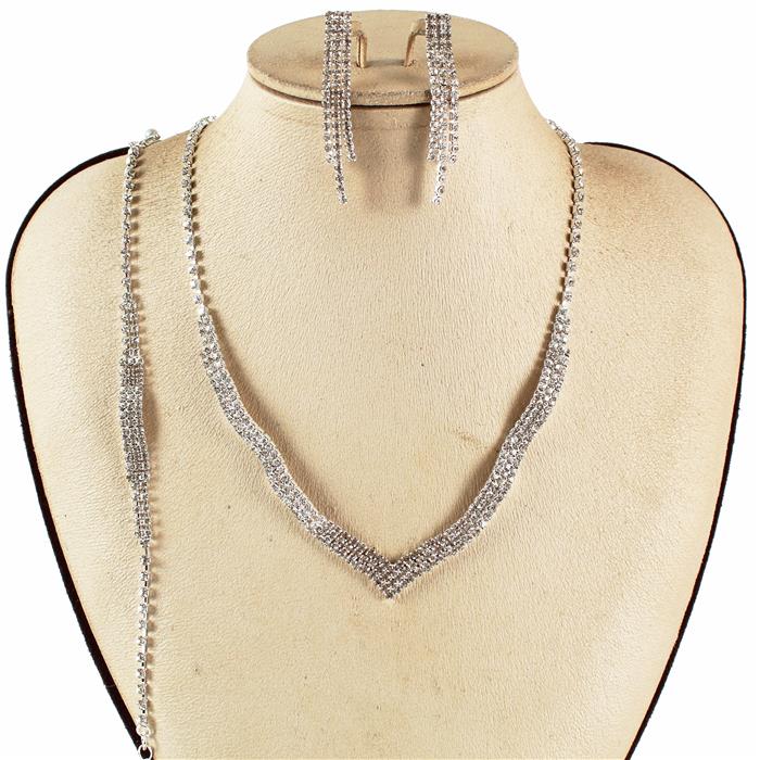 Rhinestone Necklace set 3 Pcs