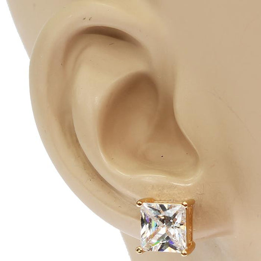 Cubic Zirconia Square Earring