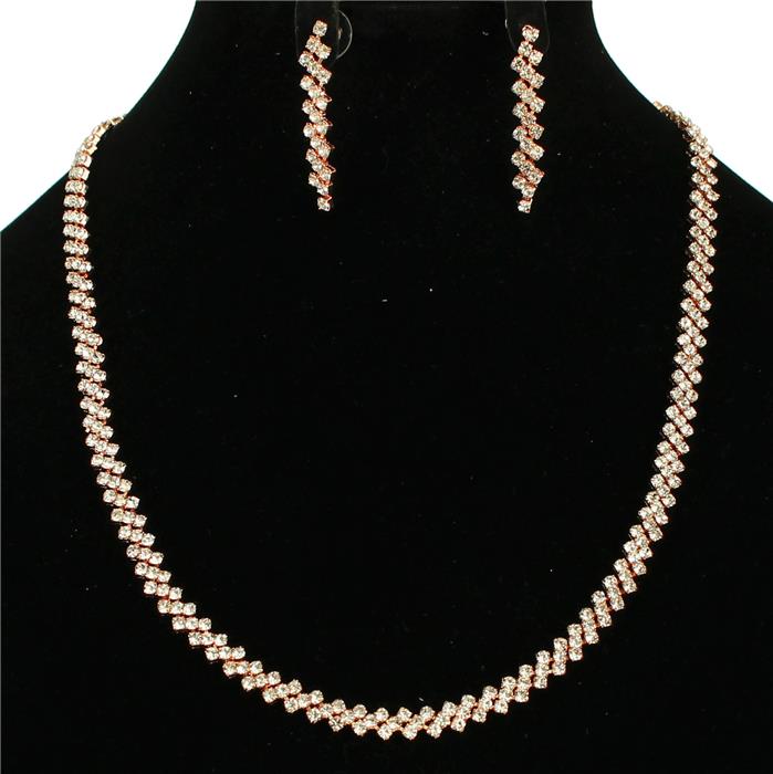 Rhinestones Necklace Set