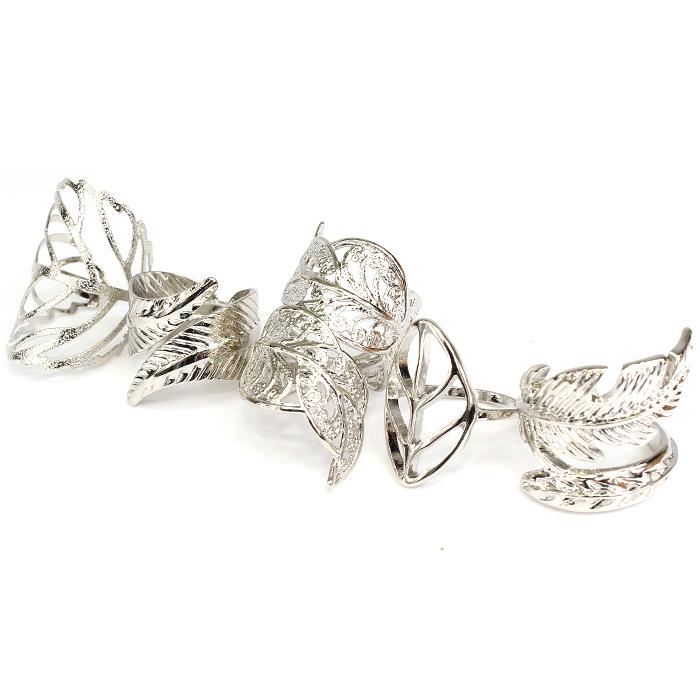 Fashion Metal Leaf Midi -Rings