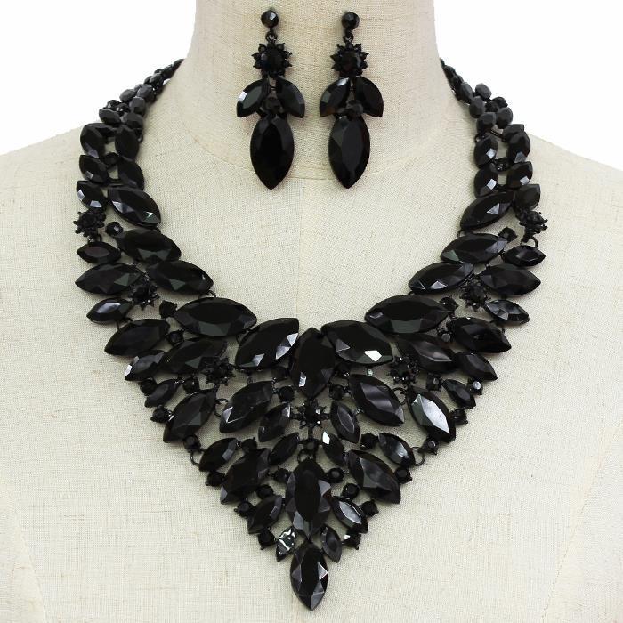 Crystal Evening Necklace Set