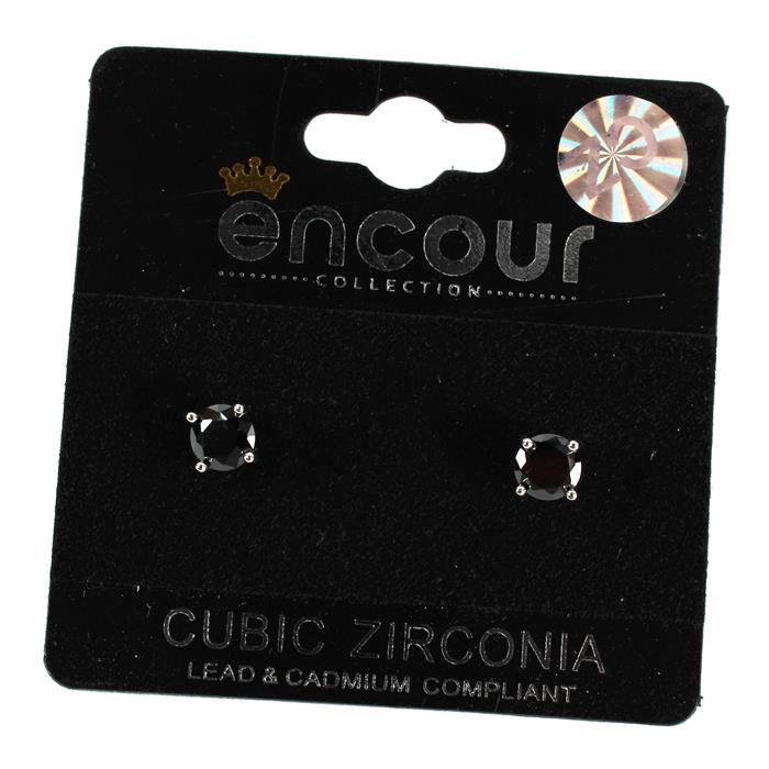 Cubic Zirconia 5mm Round Stud Earring