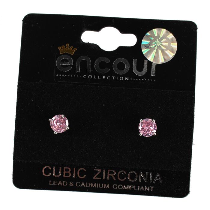 Cubic Zirconia 5mm Round Stud Earring