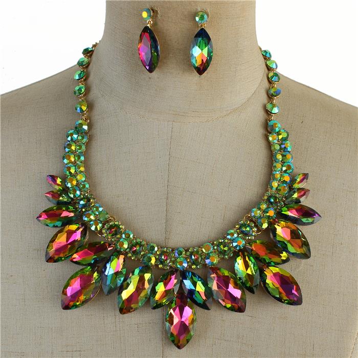 Crystal Evening Necklace Set