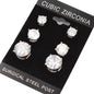 .70 inch CZ 3 Pairs Earring