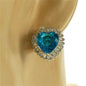 CZ Heart Stud Earring