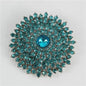 Crystal Stones Round Brooch