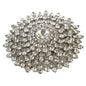 Crystal Stones Round Brooch