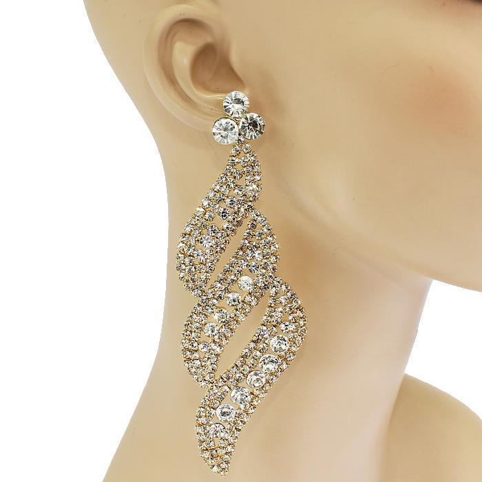 Crystal Long Chandelier Earring