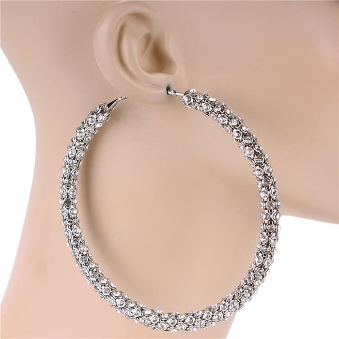 Crystal Hoop Earring