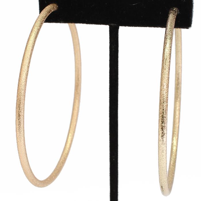 Metal Frosty Clip-On Hoop Earring