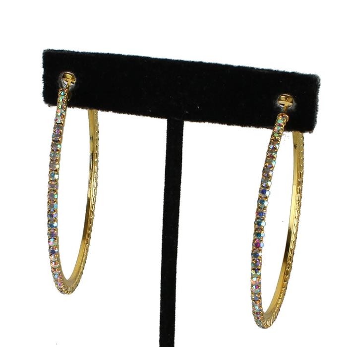 2'' Rhinestone Hoop Earring