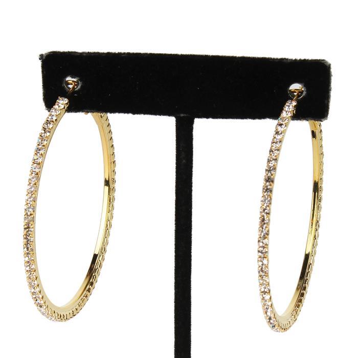 2'' Rhinestone Hoop Earring