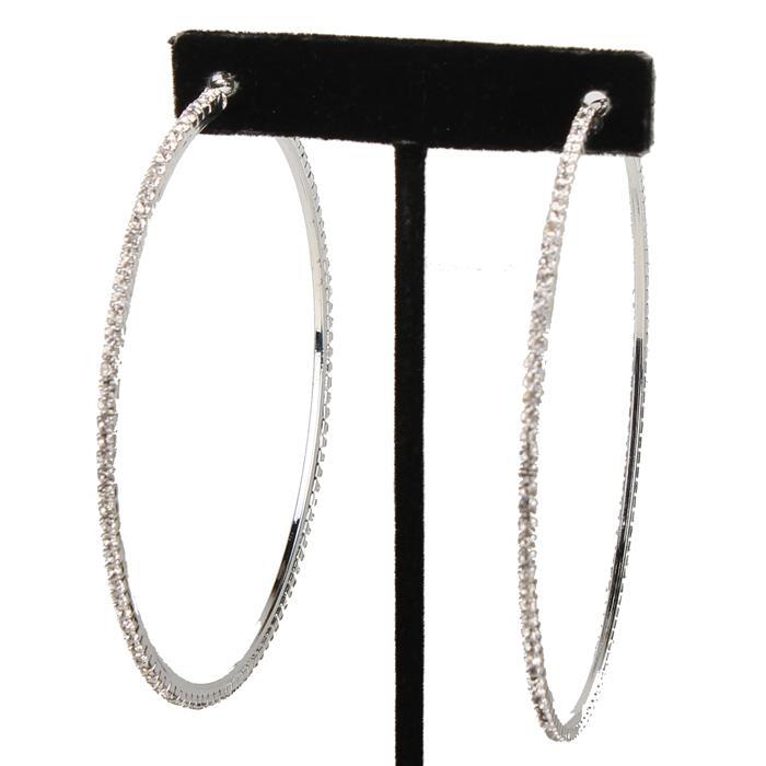 3.25'' Rhinestone Hoop Earring