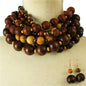 Wood Layereds Necklace Set